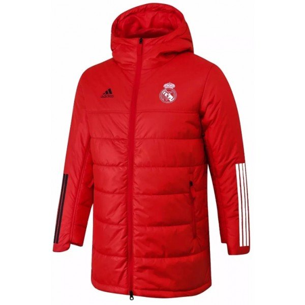Jaqueta Winter oficial Adidas Real Madrid 2020 2021 Vermelha